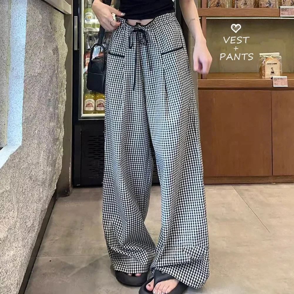 أسود ارتفاع الخصر واسعة الساق عارضة واسعة الساق Microelasticity البوليستر النسيج S-XL حجم العلامة جميع الفصول ارتداء اليومي