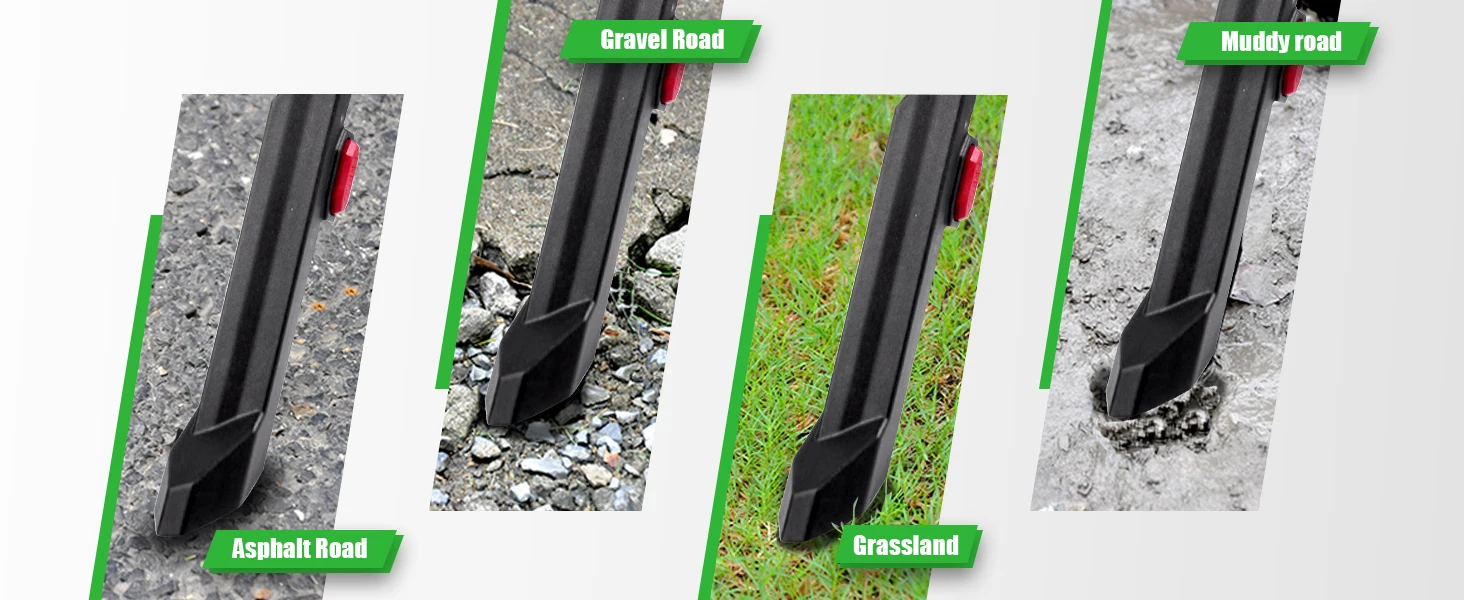 RBRL Fahrradständer, verstellbarer MTB-Fahrradständer, Aluminiumlegierung, verdickter Fahrrad-Seitenstützständer für 24–29 Zoll Rennrad-Elektrofahrrad – Detail 2