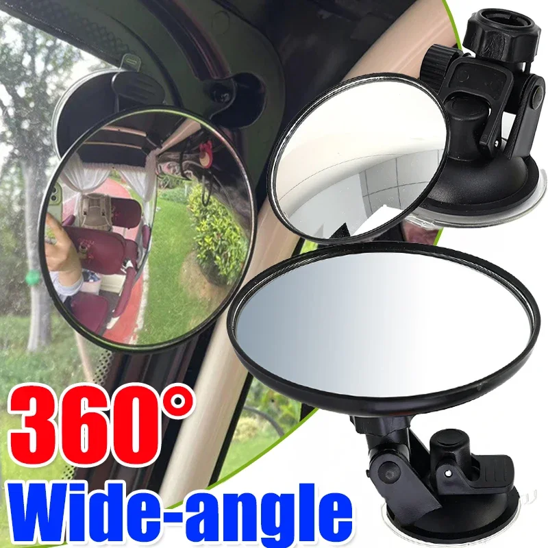 360° Rotation Wide-angle Rearview Convex Mirror Car Rearview Mirror Handlebar Mount Auto Tricycle Rear View Mirrors Car Parts