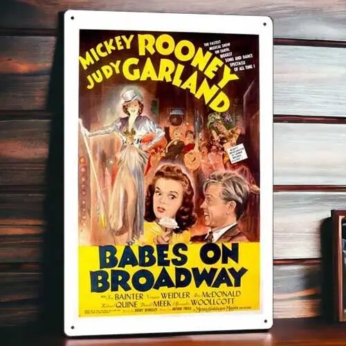 Babes on Broadway Metal Movie Poster Tin Sign Plaque Wall Decor Film 8