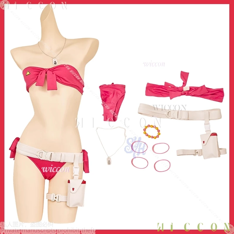 

Костюмы на Хэллоуин, белый костюм Cammmy, стринги, аниме, игра Fighteee, сексуальный летний купальник, ярко-розовый купальник для взрослых женщин, disfraz 2163