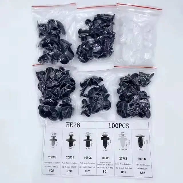 Nieuwe Auto Fastener Clips Gemengde Auto Body Push Retainer Pin Klinknagel Bumper Portierbekleding Fastener Kit Auto Clips Retainer Gereedschap