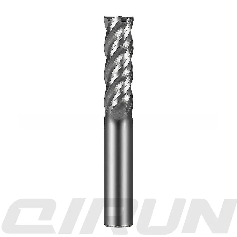 QIRUN HRC70 rivestimento nano a 4 scanalature, fresa per estremità in acciaio al tungsteno, utensile per lavorazione CNC, 1-20mm