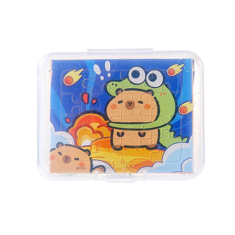 10 صناديق (50 قطعة) الكرتون الحيوان كابيبارا موضوع ورقة بانوراما الألغاز لعبة للأطفال حفلة عيد ميلاد تفضل بيناتا مكافآت المدرسة