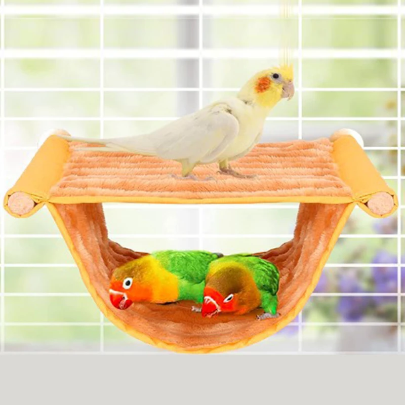 Hamaca extraíble y lavable para mascotas, jaula cálida para pájaros, loros, hámster, tienda colgante, cama para pájaros para dormir, accesorios de decoración
