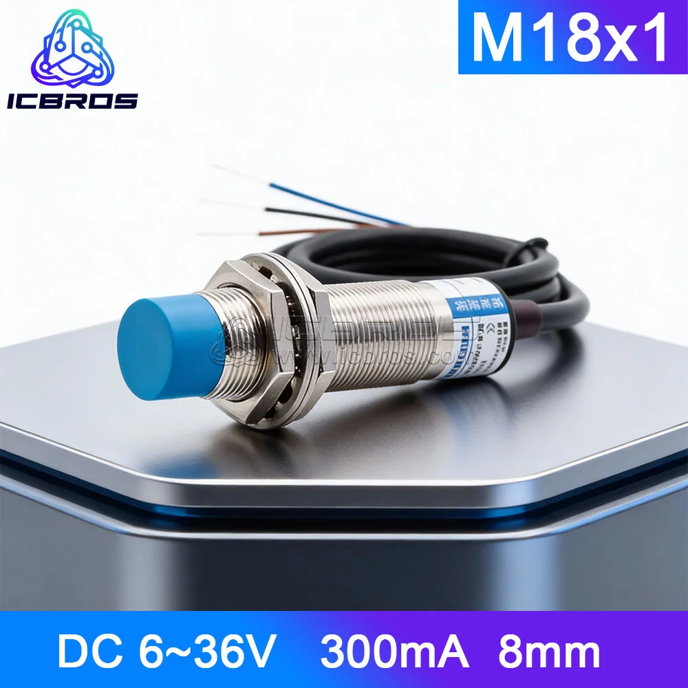 

LJ18A3-8-J Inductive Limit Metal Sensor Proximity Switch LJ18A3-8-J/DZ AC 36V Two-Wire Normally Closed 18mm 6-36V