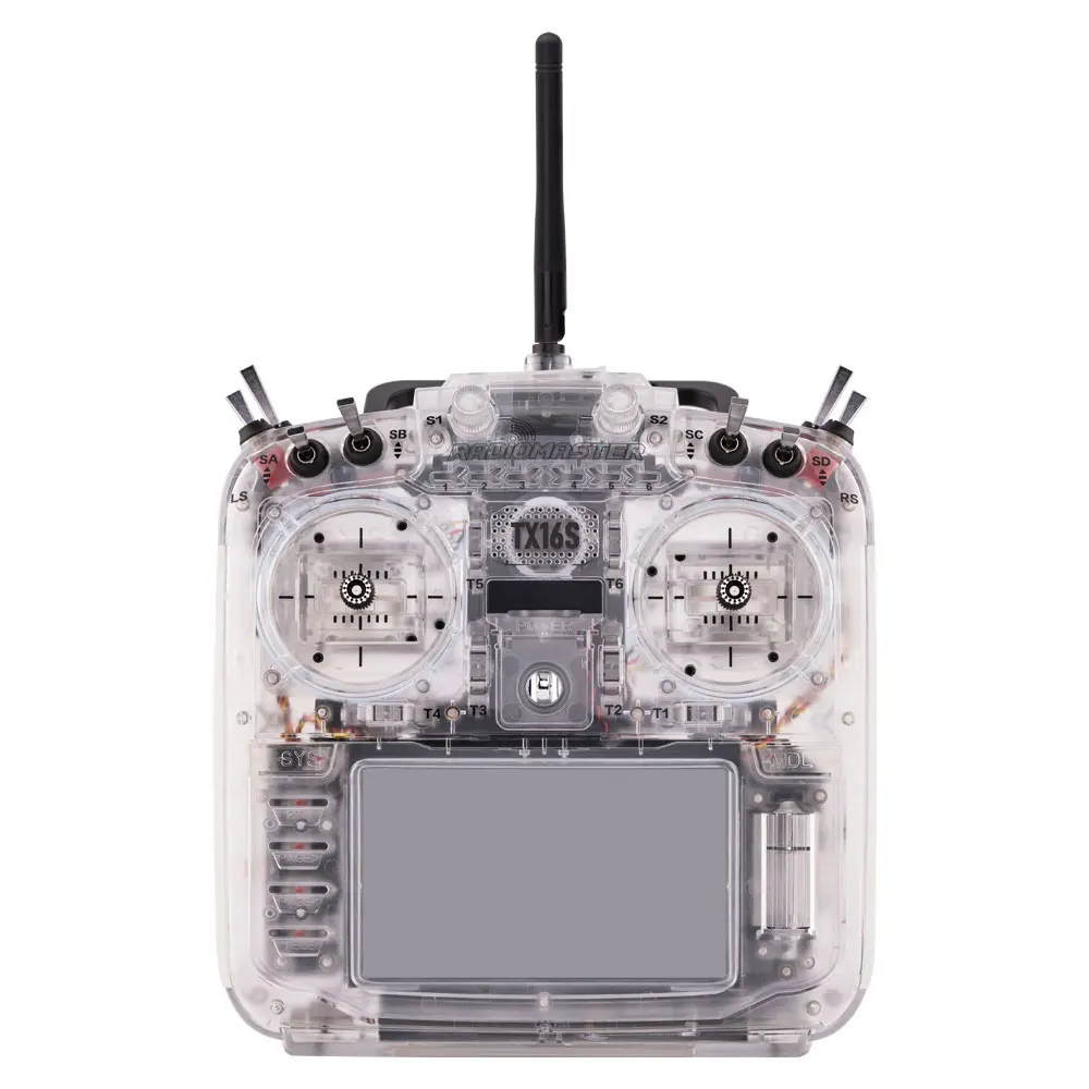 Pre-order Radiomaster TX16S MKII Transparent RGB Edition ELRS Built in RGB LED V4.0 Hall Gimbal Transmitter Remote Control