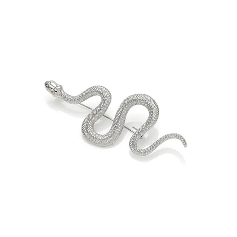 2-colors Snake Brooch Personality Exquisite Vintage Animals Series Suit Lapel Pin Badge Birthday Jewelry Presents