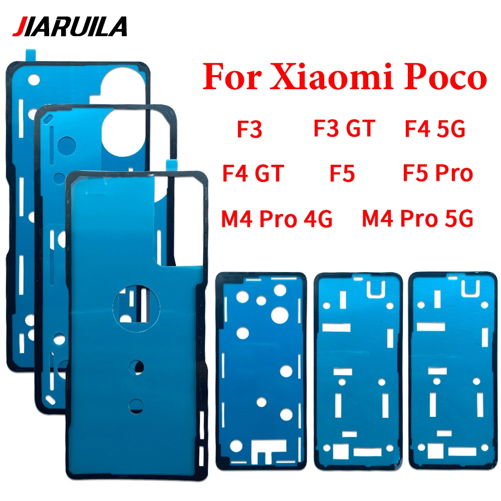 NOWOŚĆ Testowana naklejka na tylną baterię Klej samoprzylepny Wodoodporna taśma samoprzylepna na tylną pokrywę do Xiaomi Poco F3 F4 GT F5 Pro M4 Pro 4G 5G