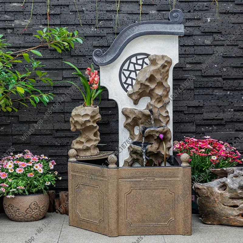 

Vv Outdoor Floor-to-ceiling Flowing Water Circulation Ornament Fish Tank Outdoor Courtyard Landscaping Fish Pond Water System
