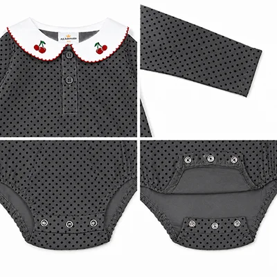 AA AW26 Maison Cherry Collection Kinderbekleidungsset - Jungen-Oberteil, Mädchenkleid, Strickjacke, Baby-Leggings aus Tencel und geripptem Stoff – Detail 19