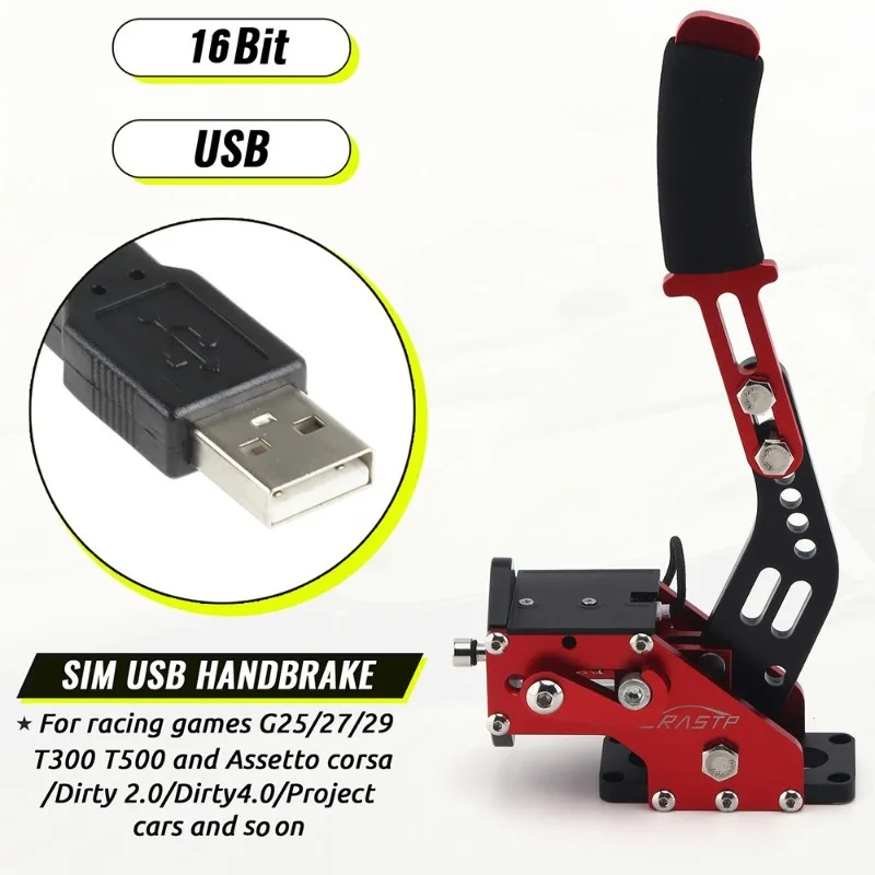 PC Racing Simulator Handbrake USB Plug And Play Linear Drift Brake Controller Game Accessory For Driving Games