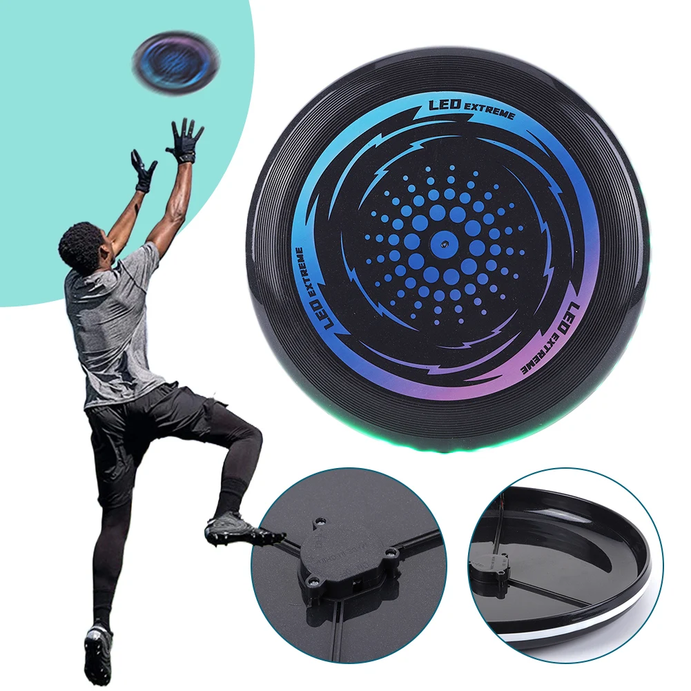 LED Light Up Flying Disc Rechargeable Flying Disc Ultimate Brightness Glowing Disc Golf 49 LEDs Flying Disc for Outdoor Sports