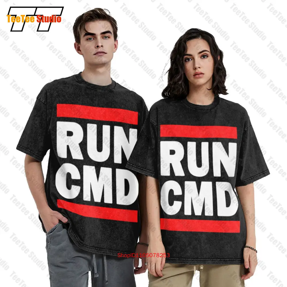 تي شيرت Run Cmd Vintage كبير الحجم 5FTX Golf Wear