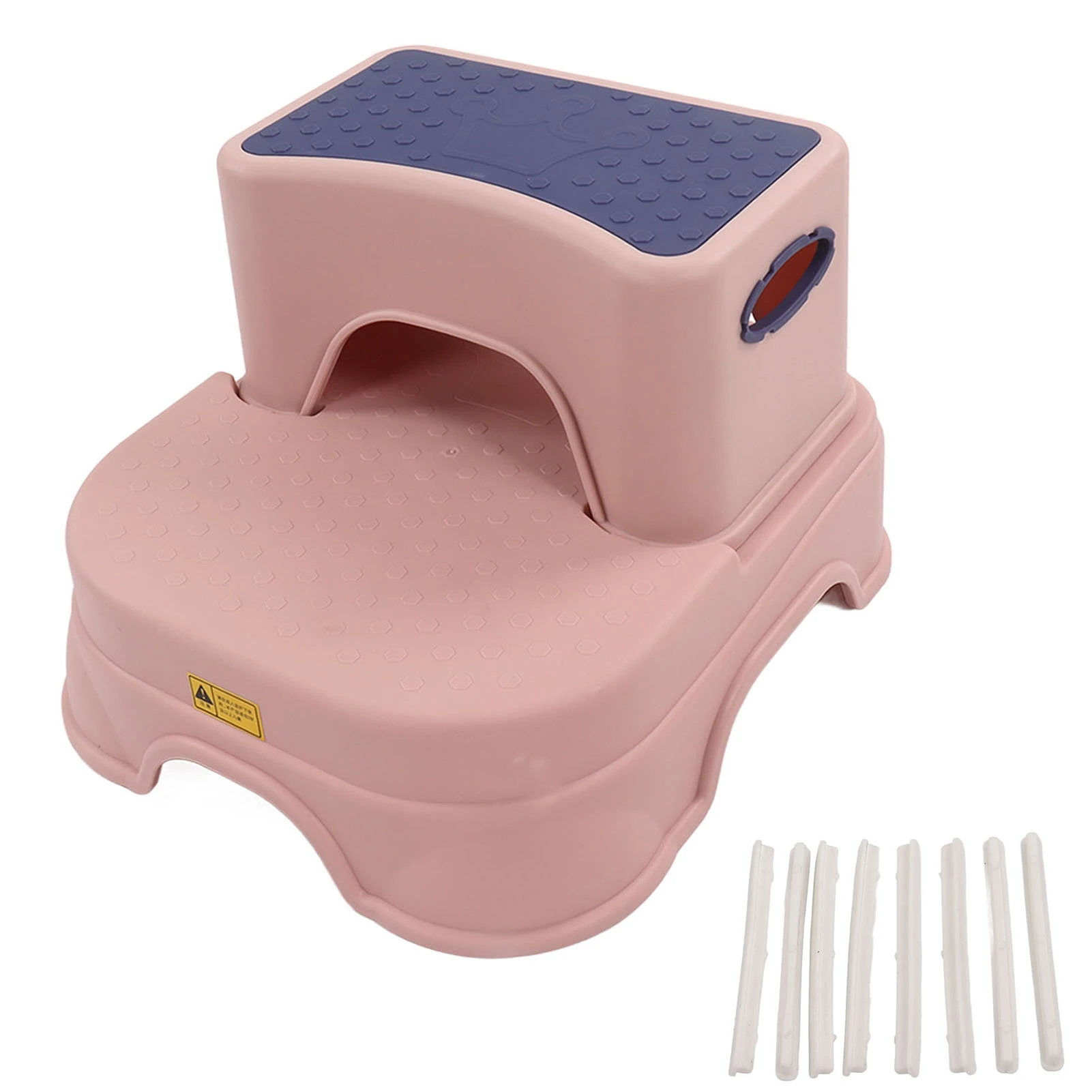 

Kids Step Stool Double Antiskid Height Adjustable Widened Base Ergonomic Toddler Step Stool 2 Layer Detachable Step Stool
