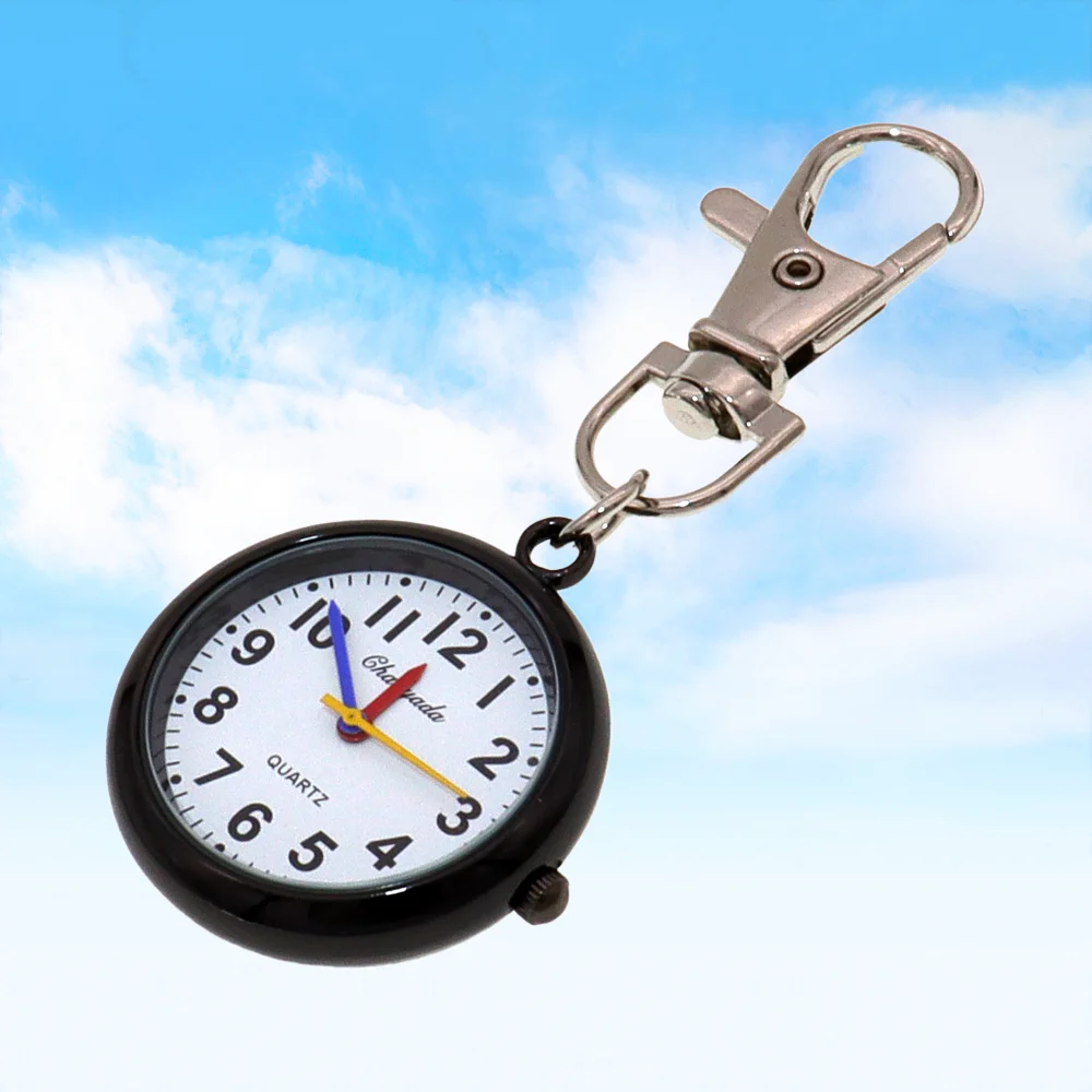 Kids Quartz Pocket Watch Keyring Vintage Fashion Timepiece Accessory with Pendant Chain for Girls And Boys