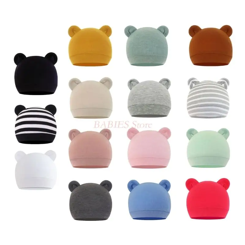 1Pc Baby Caps Bear Hat Cotton Baby Caps for Newborn Photography Props Caps Accessories Kid Boys Girls Hats Child Beanie