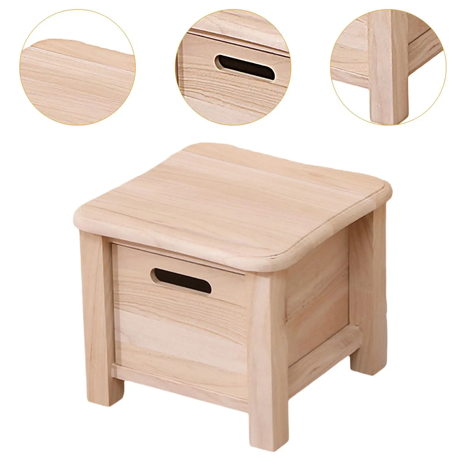 مقعد تخزين خشبي مع درج، مثالي للاستخدام في غرفة المعيشة والممر #5