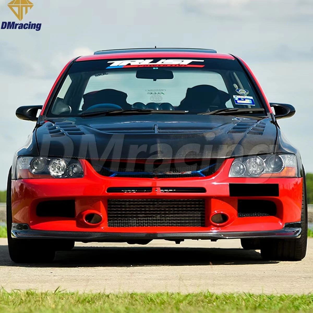 Volte Style Carbon Fiber Hood Bonnet for Mitsubishi Lancer Evolution Evo 7 8 9 2001-2007