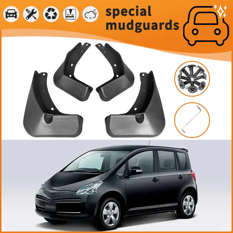 For 96-18 Toyota Ractis Verso Vista models Mudguards Fender Mudflaps Front Rear Flares Splash Guards Cover Car Accessorie