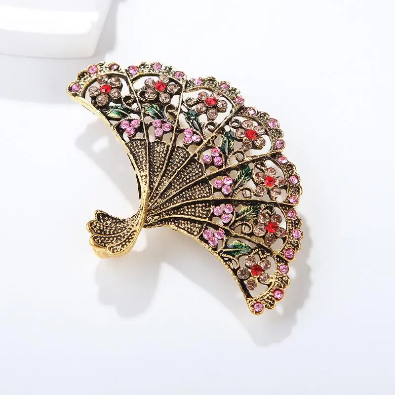 خمر الكلاسيكية مروحة دبابيس معدنية دبابيس أزياء للجنسين معطف الملابس شارات مجوهرات اكسسوارات