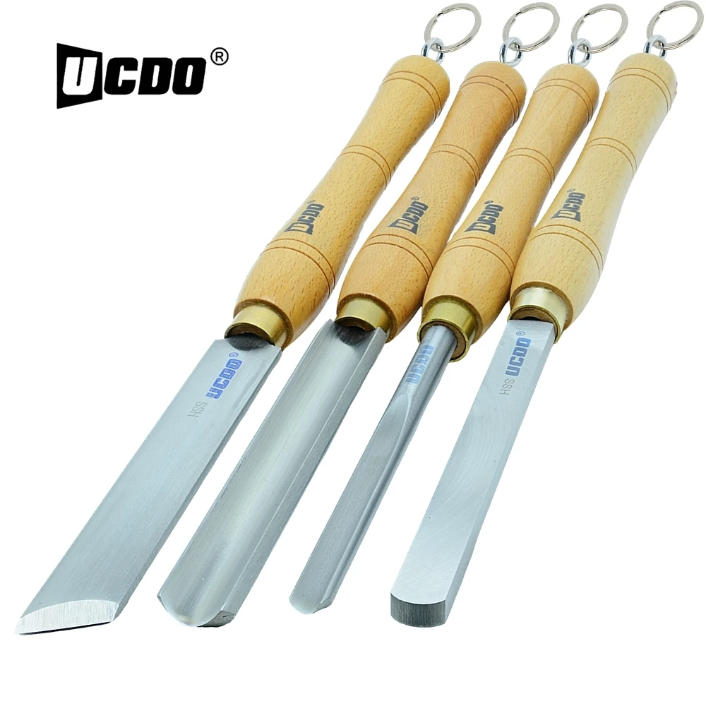 Ucdo-hss Woodtourning Tools Grupo Spindle Roughing Bowl Gouge Tool Raspador Skew Chisel para Carpintaria Torno Pcs