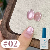 1-6PCS Peach Bob Cat Eye Gel Nail Polish Popular Gentle Temperament High Density Magnetic Powder Glass Beads Nail Art Supplies