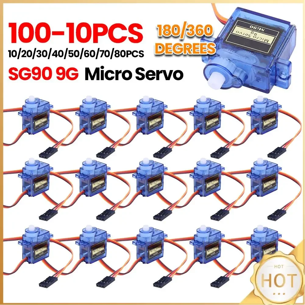 10-100PCS SG90 9G M…