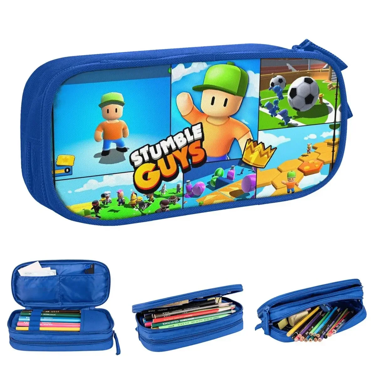 

Stumbles Guys Poster Pencil Cases Pen Box Bag Student Large Storage Students School Cosmetic Pencil Pouch
