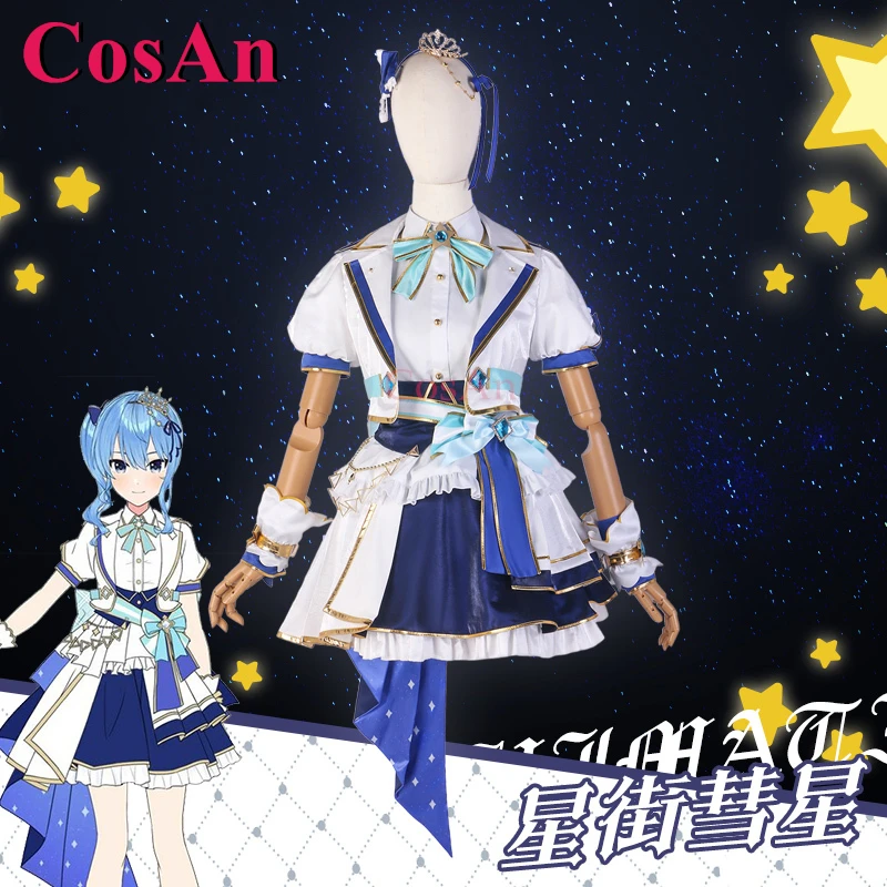 

CosAn Anime VTuber Hololive Hosimati Suisei Cosplay Costumes Sweet Lovely Performance Dress Halloween Party Role Play Clothing