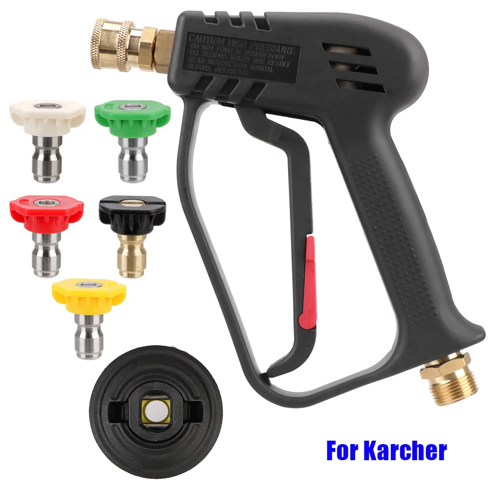 For Karcher/Nilfisk Cleaning Water Gun High Pressure M22 14MM 4000PSI Color Nozzle Kit with 5 Quick Connect for Car Cleaning