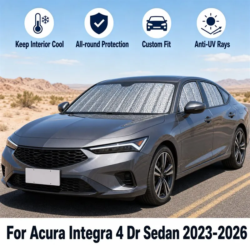 For Acura Integra 4 Dr Sedan 2023-2026 Full Set Car Window Sunshades UV Block Privacy Heat Insulated Foldable Car Curtain