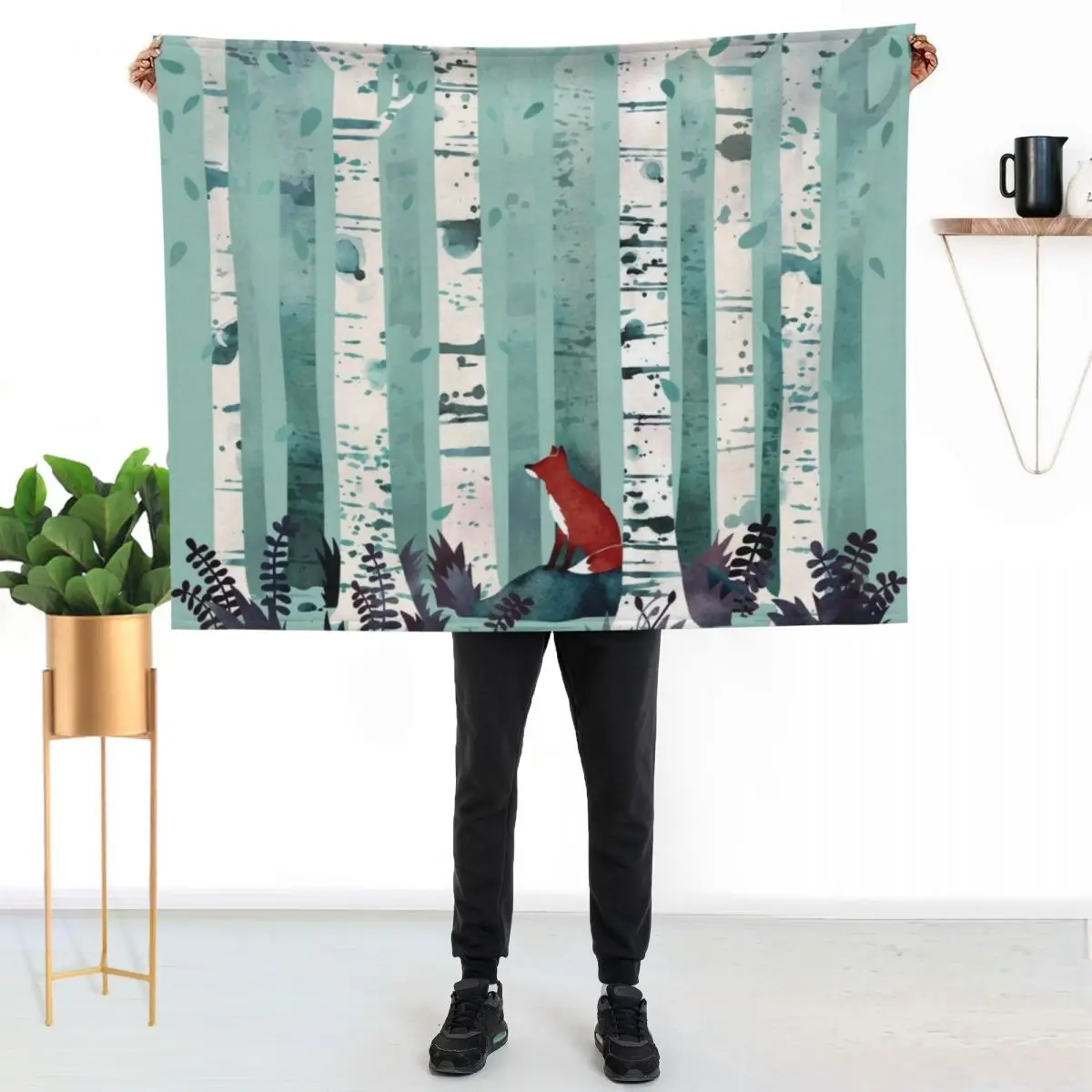 

The Birches Throw Blanket Stylish Warm Blanket for Living Room Bedroom