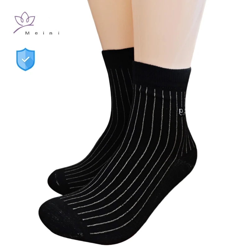 Genuine silver fiber physical therapy socks DDS electric therapy socks acupuncture and moxibustion massage hall striped socks