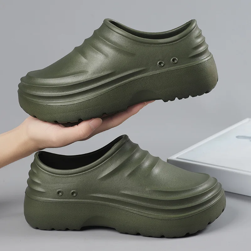 

Work Shoes Waterproof, Oil-Proof, Non-Slip, Thick-Soled, Wear-Resistant, Special Soft-Soled Labor Protection Shoes for Kitchen