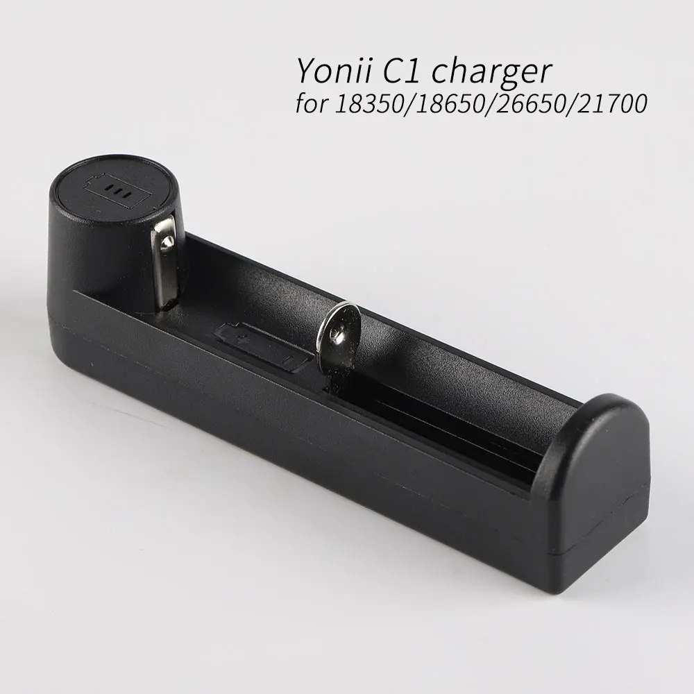 Yonii C1 charger ,for 18350 18650 26650 21700,0.8A charging current,micro USB port