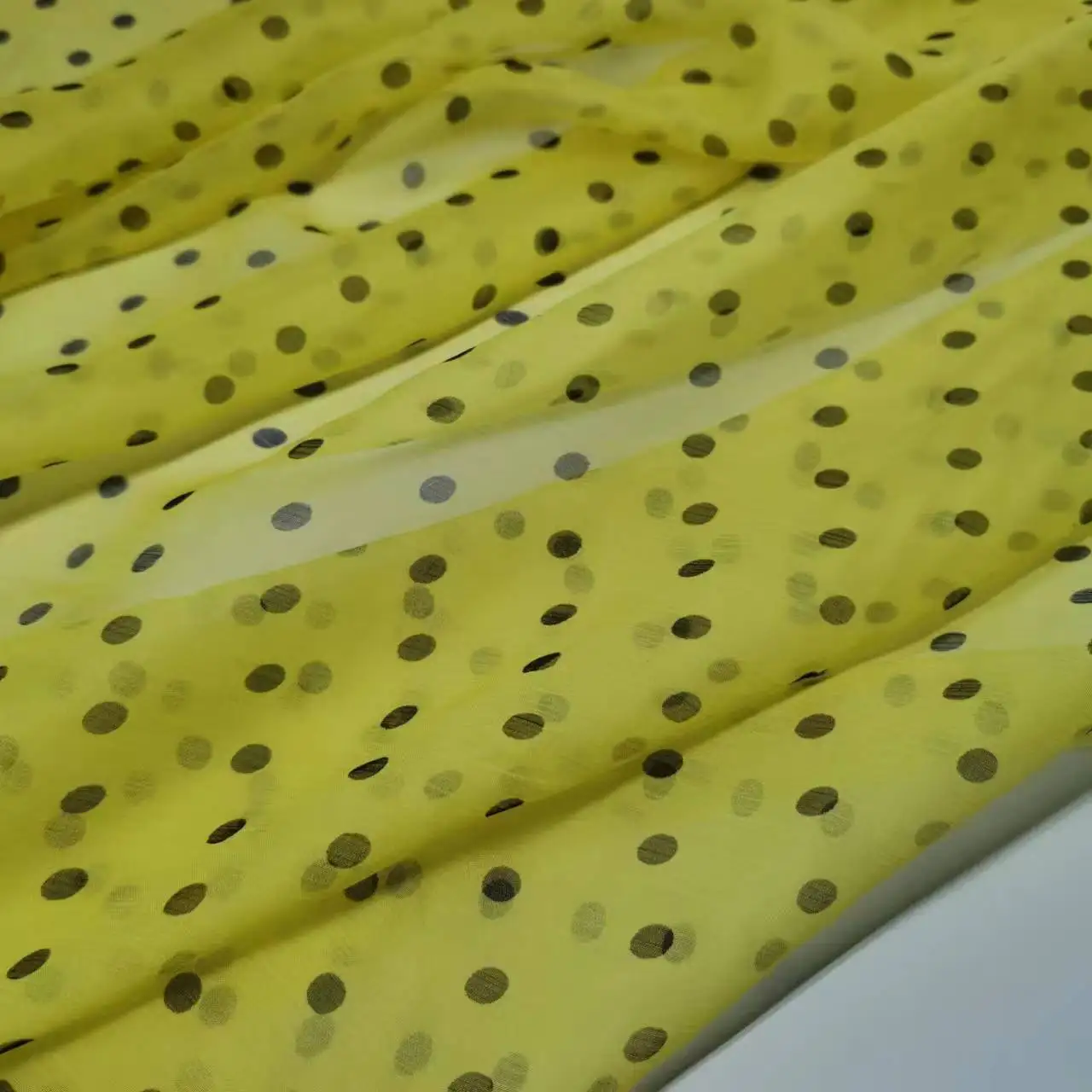 

Small Dot Pure Silk Chiffon Crepe Fabric Width 135cm Soft 5mm Dress Scarf DIY Sewing Material