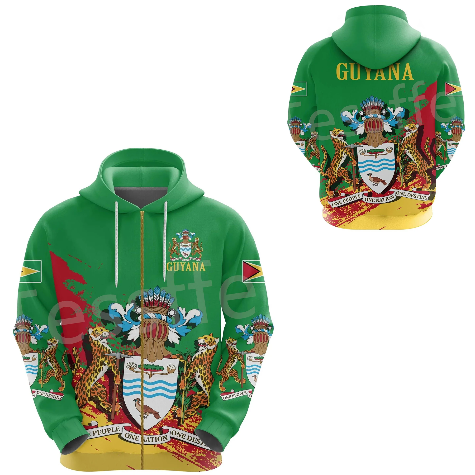 

Tessffel South America County Guyana Flag Tribe Tattoo Retro Tracksuit 3DPrint Men/Women Pullover Casual Funny Jacket Hoodies A7