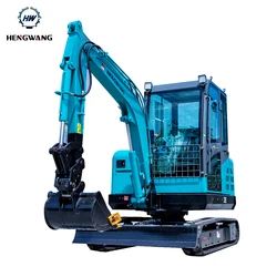 HW35 Mini Excavator 3.5 Ton Digger With Cabin Hydraulic Crawler Excavators Machine Agricultural Tools China Factory Custom