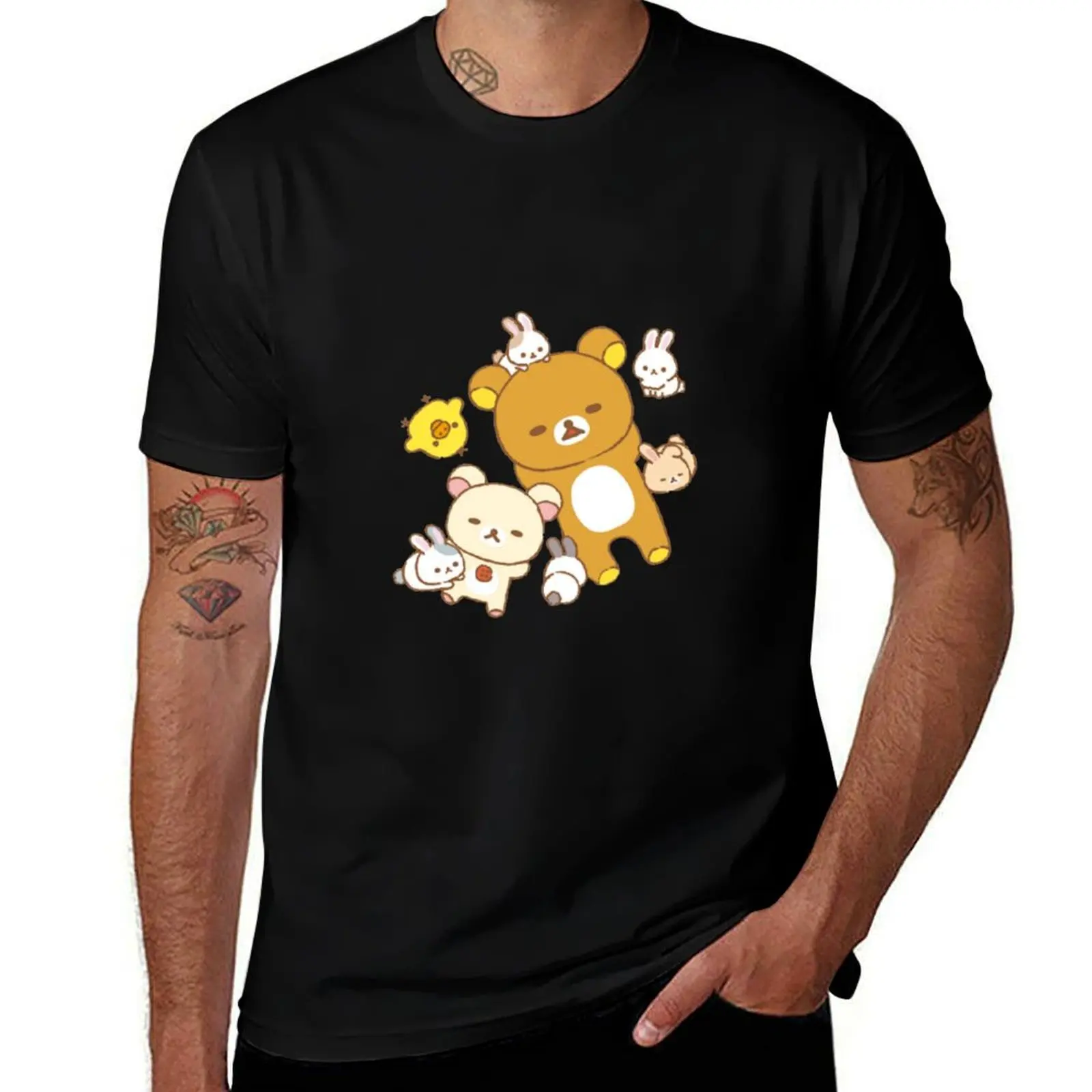 

Rilakkuma Rabbit T-Shirt t shirts for man pack white mens graphic t shirts man t shirt heavy cotton T-shirt