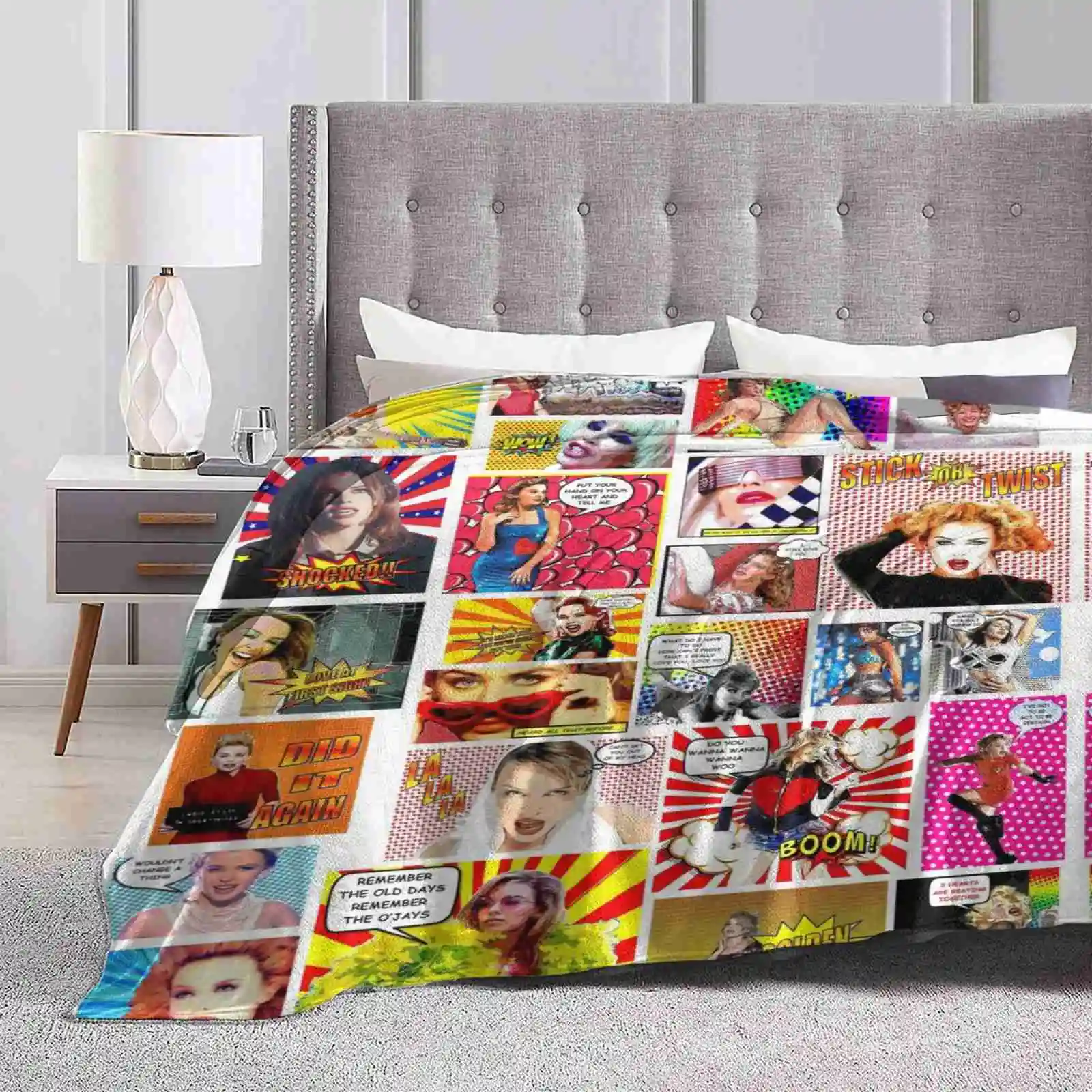 Kylie Minogue.....Even More Pow Wow K30 Low Price New Print Novelty Fashion Soft Warm Blanket Kylie Minogue