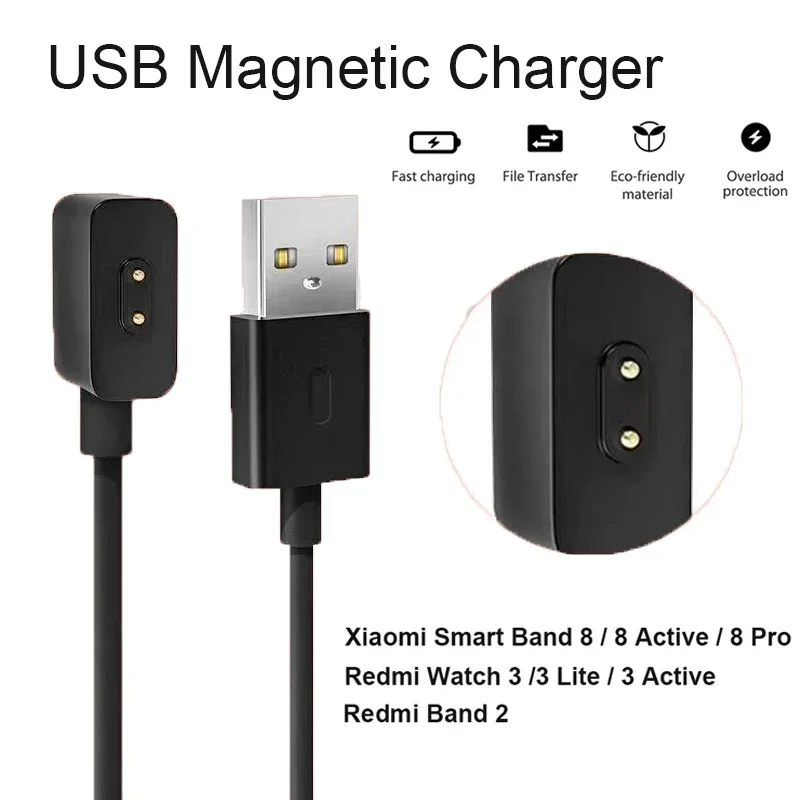 

Fast Charging Cable for Redmi Watch 4 /3 Lite/Active/youth/ Band 2 Smartwatch Charger Wire For Xiaomi Mi Band 8 Pro /8 Active