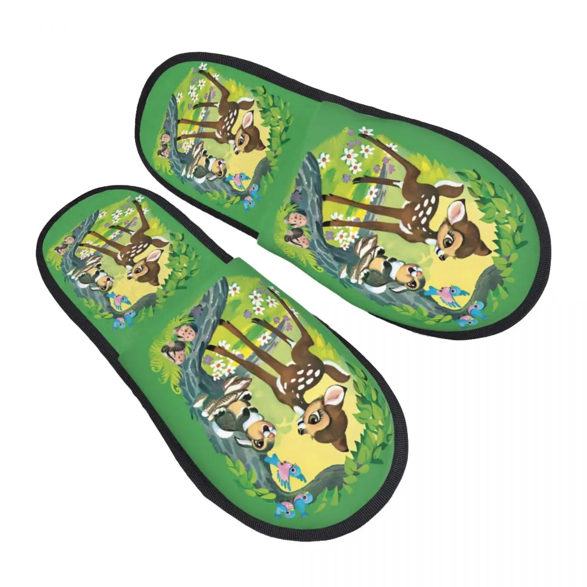 

Custom Bambi Comfy Scuff With Memory Foam Slippers Women Cute Deer Hotel House Shoes