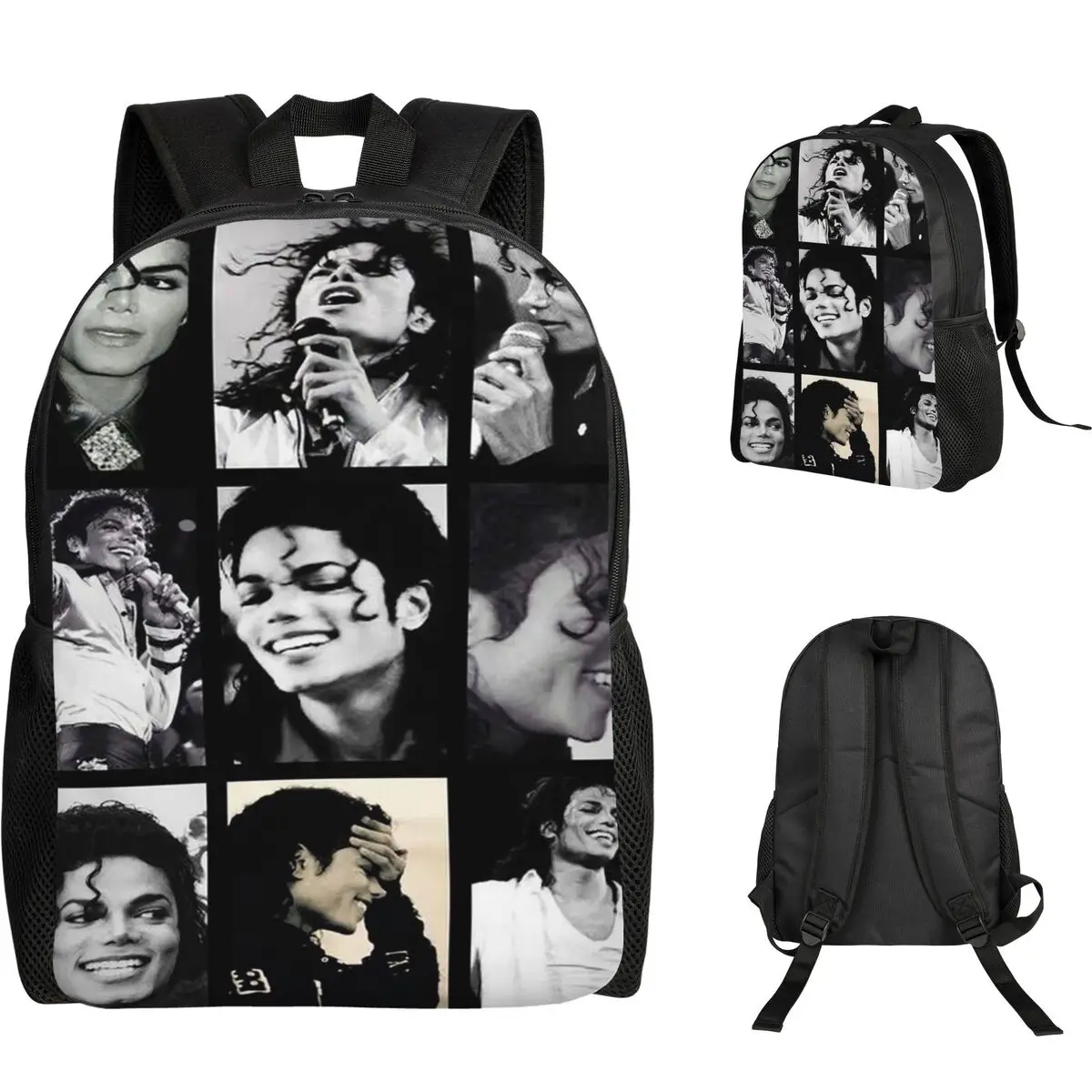 Michael Jackson Backpack Student Boys Girls BookBag School Bag Computer Shoulder Bags