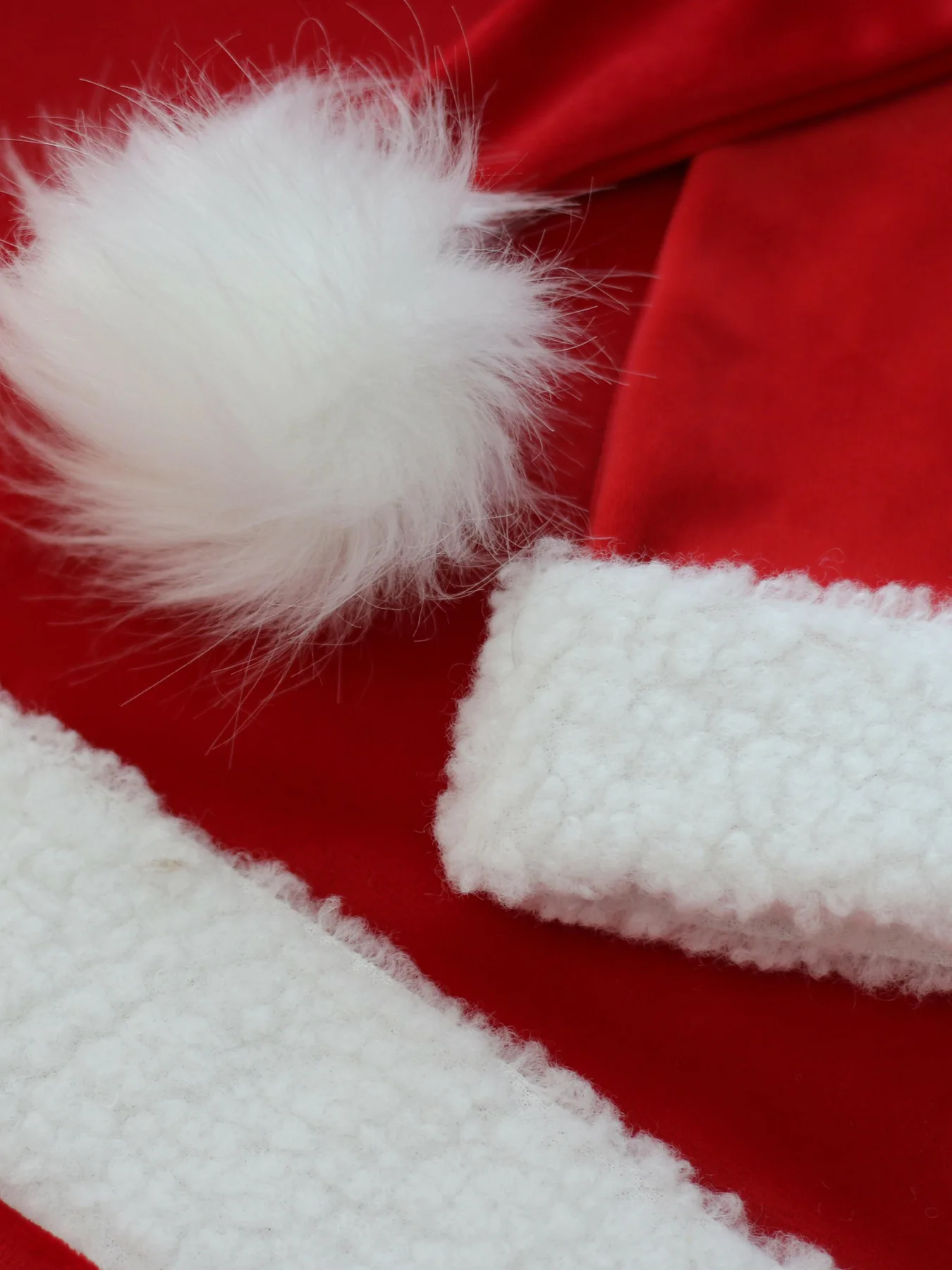 Newborn Photography Clothing Set Christmas Hat+Pocket Background Cloth 2Pcs Infant Studio Baby Photo Prop Accessory Santa Outfit image 5