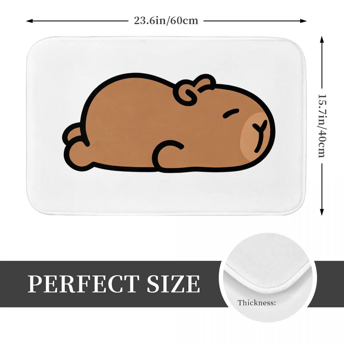 Capybara Doormat Kitchen Entrance Home Floor Mat Non-slip Carpet Rug for Bathroom Footpad Mats