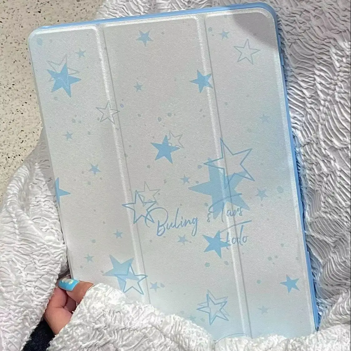 Korean Snowflake Stars New Tablet Case For iPad Pro 11 12.9in 13 M4 9.7 10.2 5/6th 7/8/9 10 11th MINI 6 7 Air 1 2 5 6 7 Case