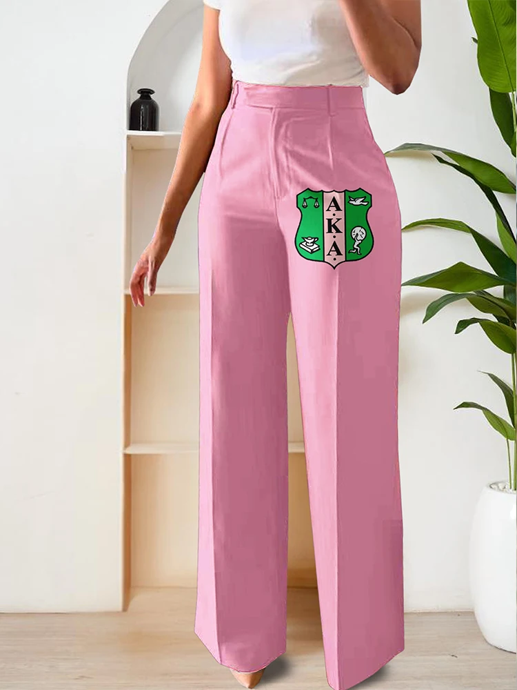 Alpha Kappa Alpha Sorority Print Straight Leg Pants