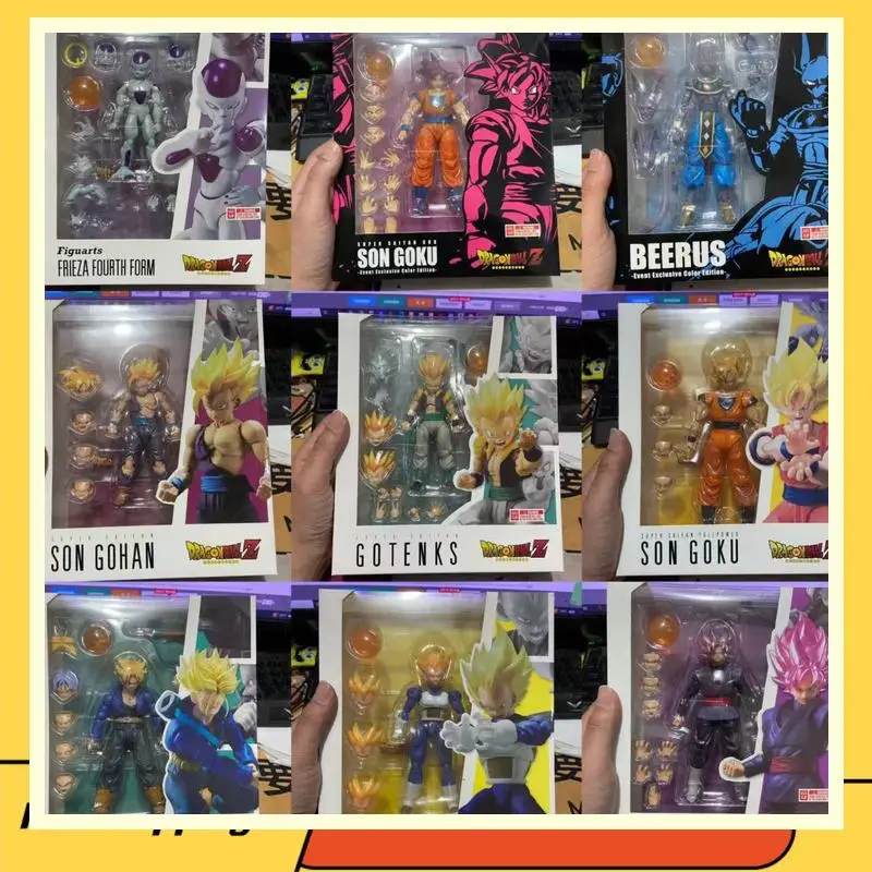 Figuarts Dragon Ball Actionfigur 14cm Son Goku Frieza Beerus Kampfhaltung Anime-Statue für Sammlung Desktop-Dekoration Spielzeug