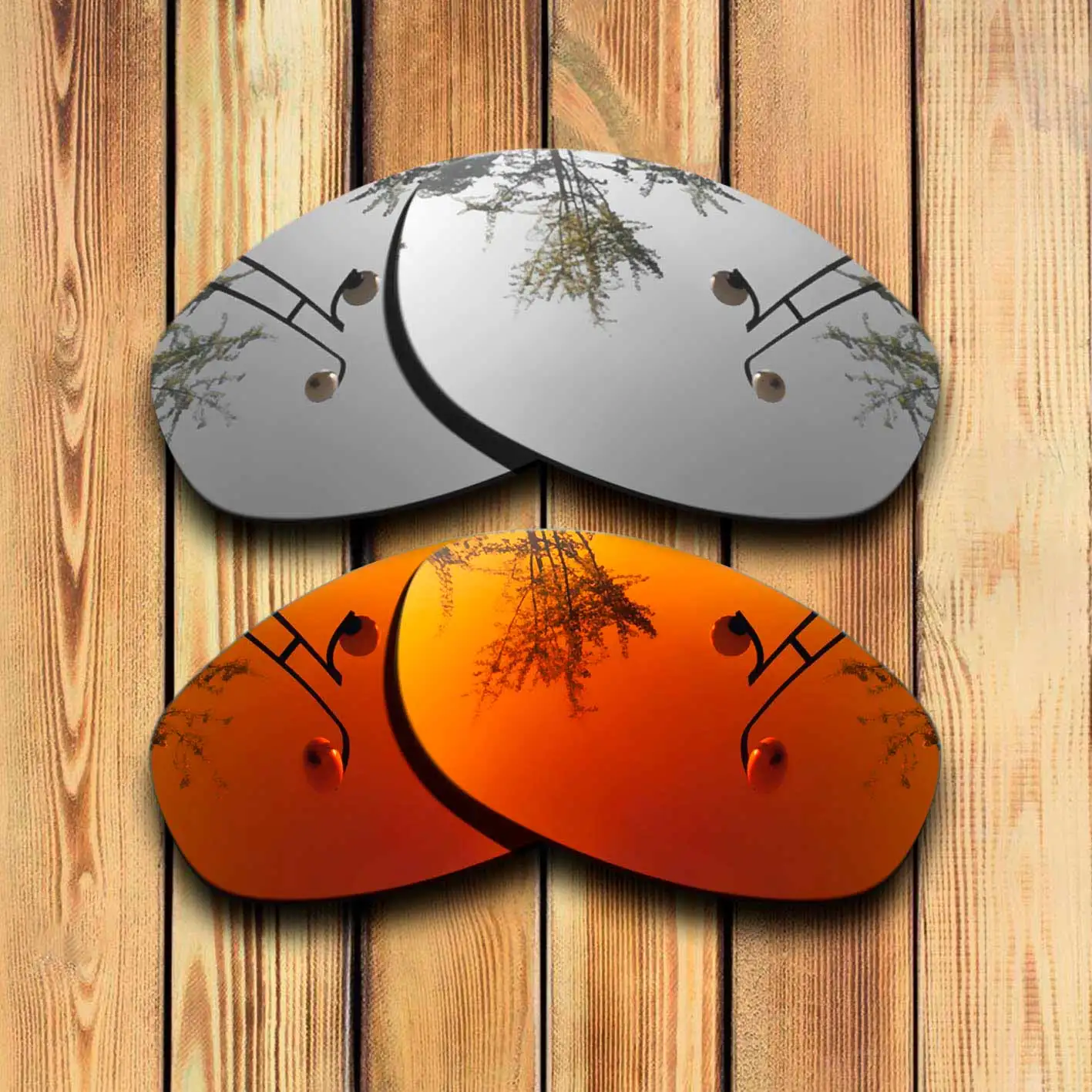 

100% Precisely Cut Polarized Replacement Lenses for Dangerous Sunglasses Chrome & Red Combine Options